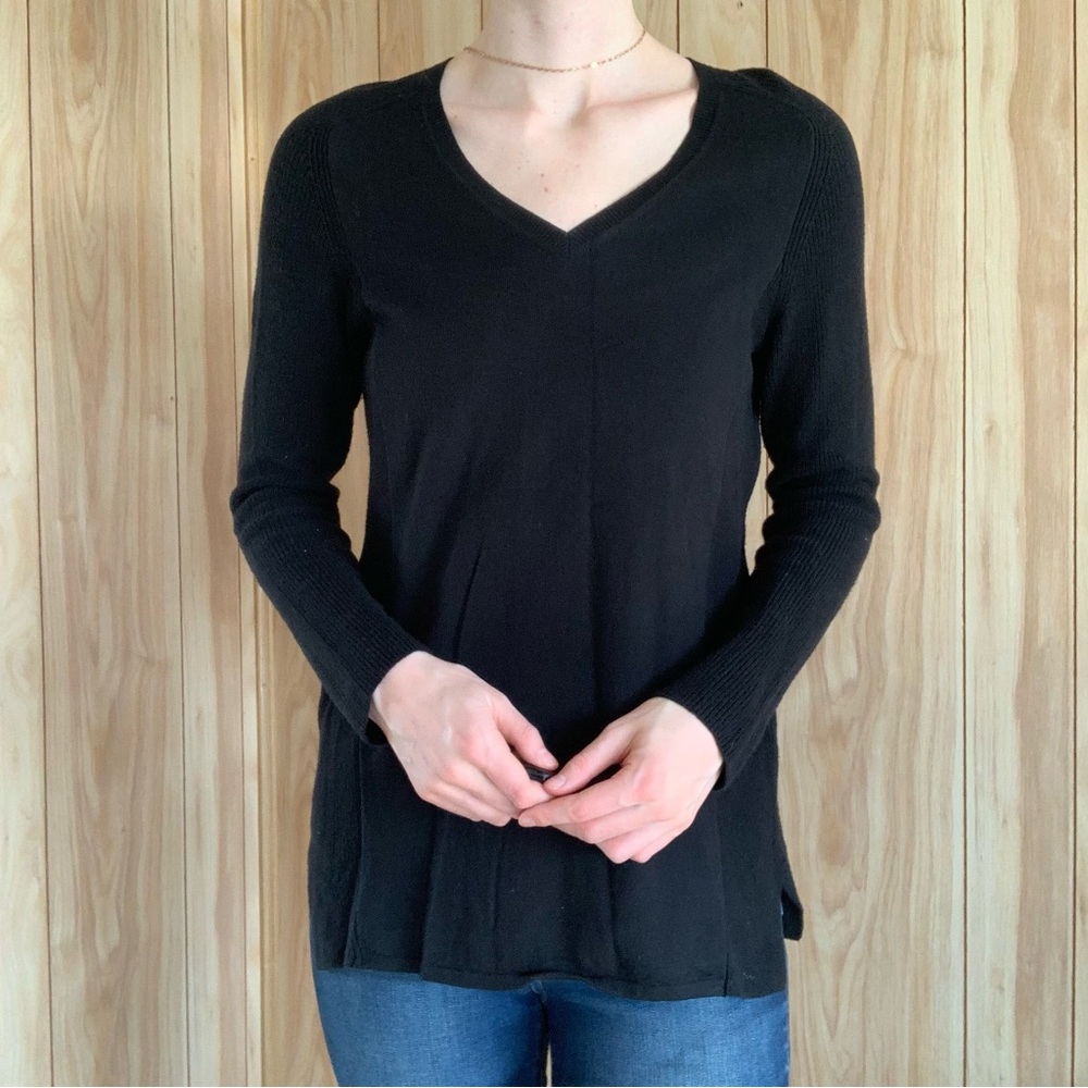 J Jill Black V Neck Sweater